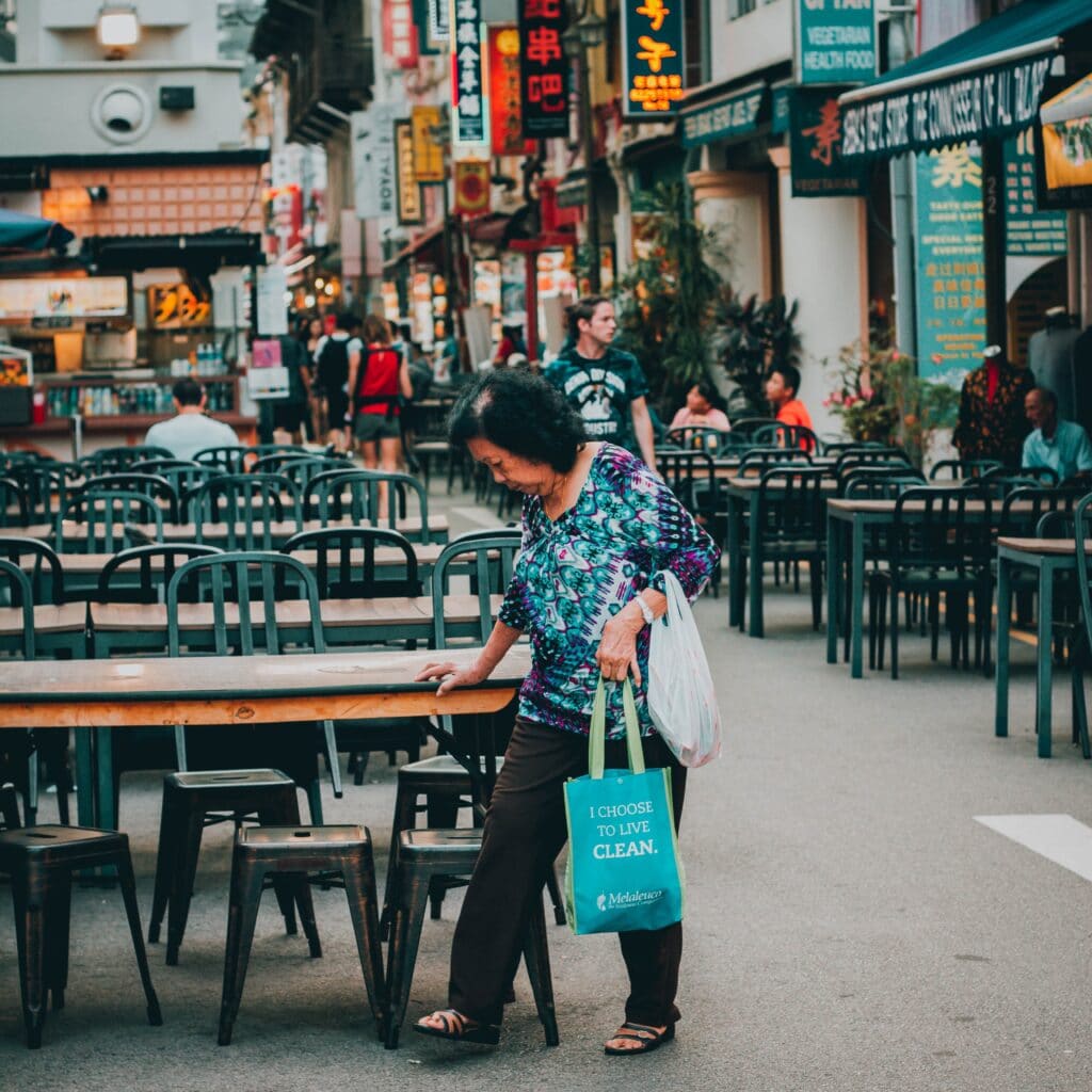 Hawker en Chinatown